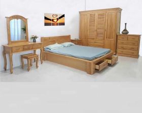 bộ phòng ngủ gỗ sồi mỹ KT596